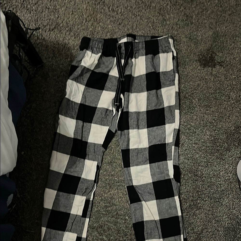 Black and White Checkered Pants